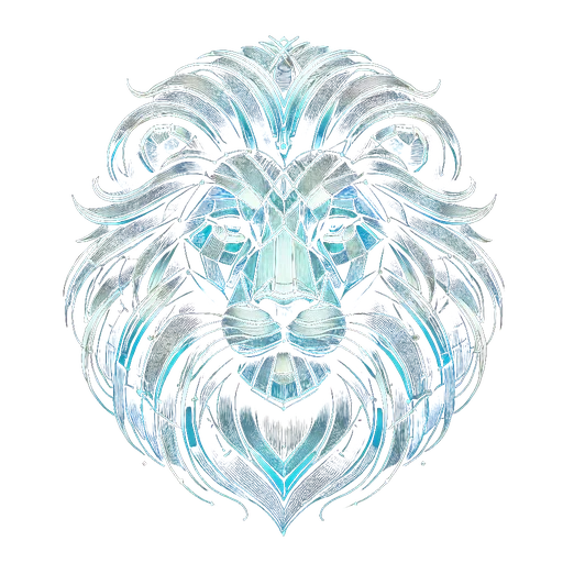 Blue Lion Innovation geometric lion mark